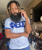 Premium Sigma Chenille letter ringer t shirt